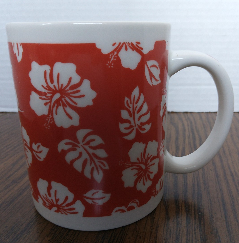 Maui Pacific Traders Red Hibiscus Coffee Cup